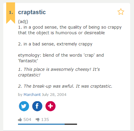 craptastic definition