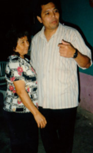 My dad visiting my Grandma "Copa."