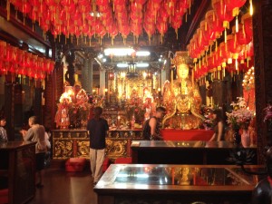 Inside of the Rohue Temple in Rohue Night Market